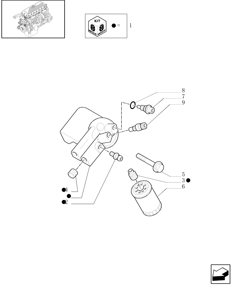 Схема запчастей Case F3AE0684G B001 - (0.20.0[01]) - FUEL FILTER & RELATED PARTS (500338893) 