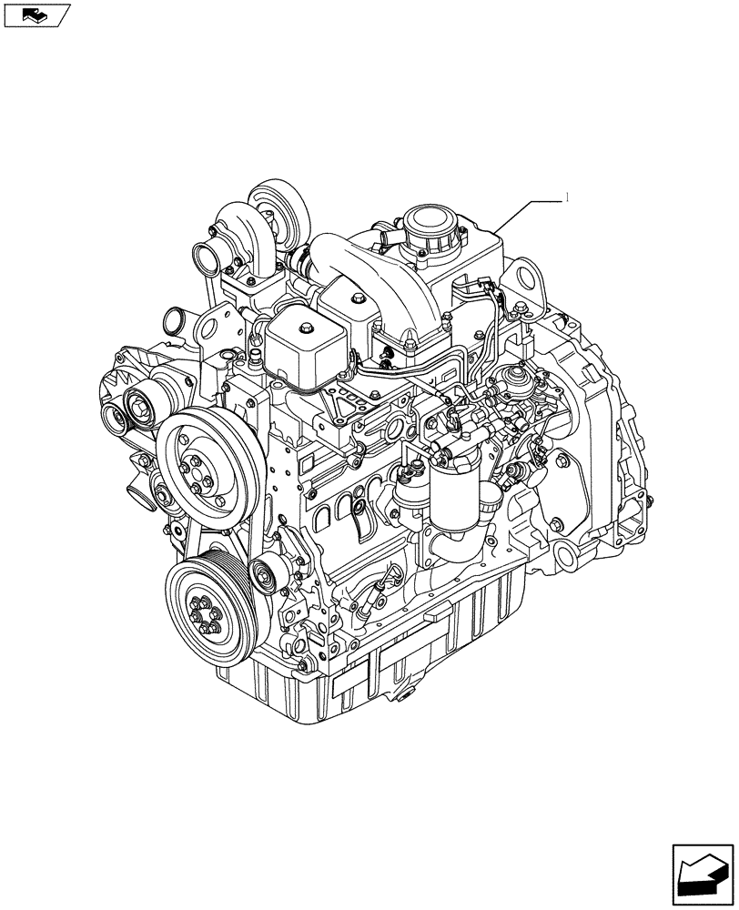 Схема запчастей Case F4GE9454K J604 - (10.001.01) - ENGINE (84497773) (10) - ENGINE