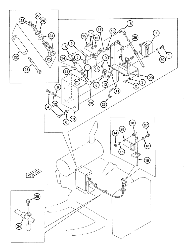 Схема запчастей Case 9050B - (3-06) - THROTTLE AND FUEL SHUTOFF CONTROLS (03) - FUEL SYSTEM
