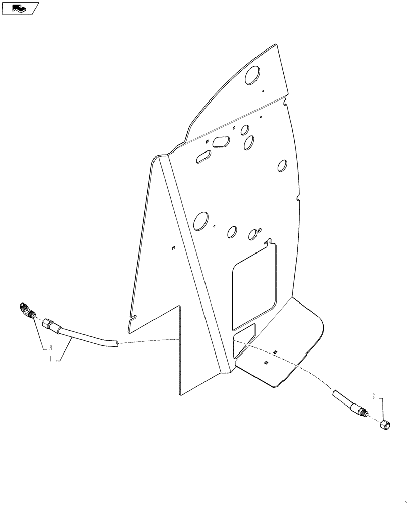 Схема запчастей Case SR130 - (10.304.AL[01]) - REMOTE OIL, LINE (SR130,SR150) (10) - ENGINE