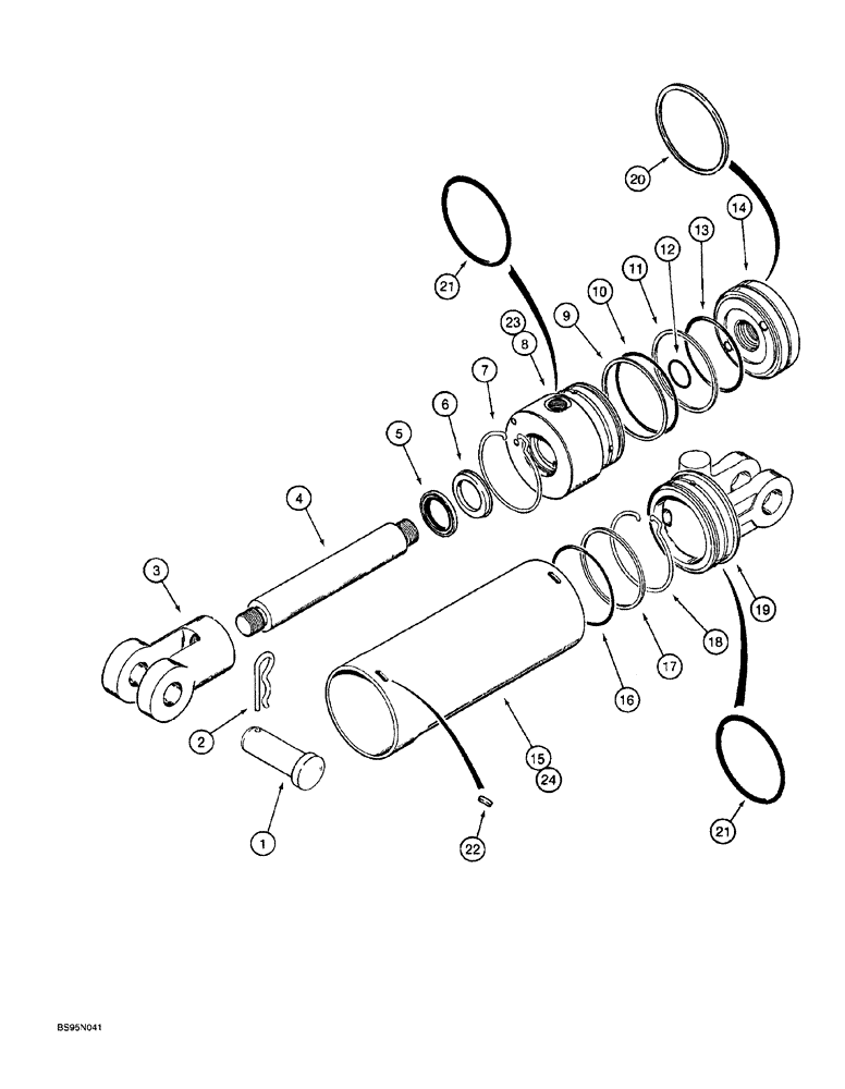 Схема запчастей Case 760 - (08-087A) - BACKFILL BLADE TILT CYLINDERS, H673830 AND 101645A1 (35) - HYDRAULIC SYSTEMS