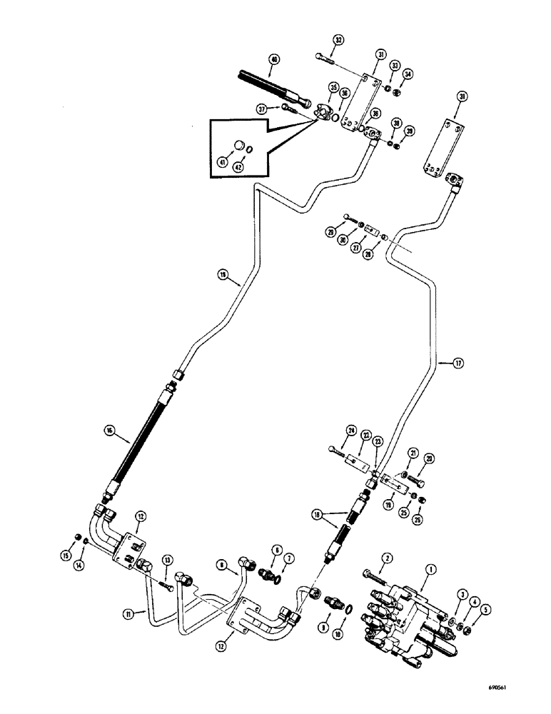 Схема запчастей Case W8C - (218) - DROTT 4-IN-1 BUCKET HYDRAULICS (08) - HYDRAULICS