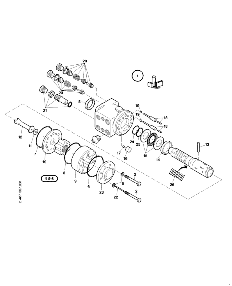 Схема запчастей Case 321D - (23.092[2487387000]) - STEERING VALVE (35) - HYDRAULIC SYSTEMS