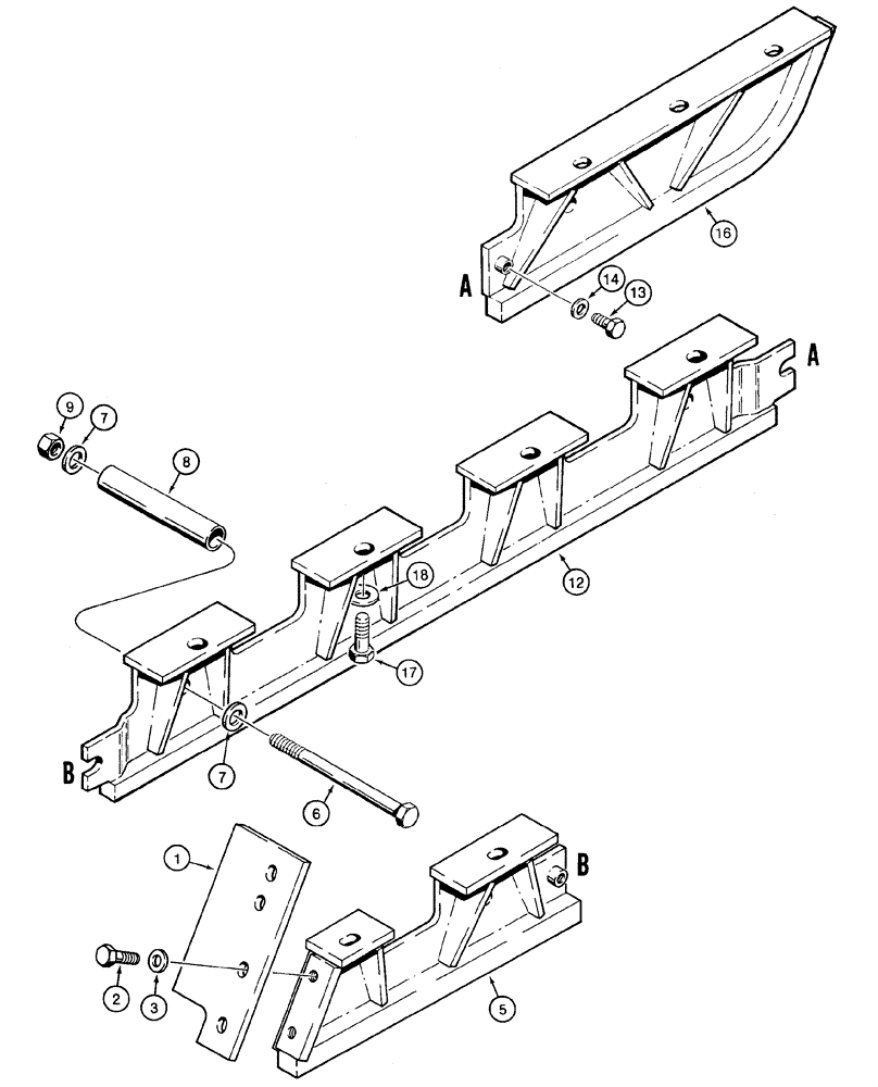 Схема запчастей Case 750H - (05-07) - TRACK GUARDS (11) - TRACKS/STEERING
