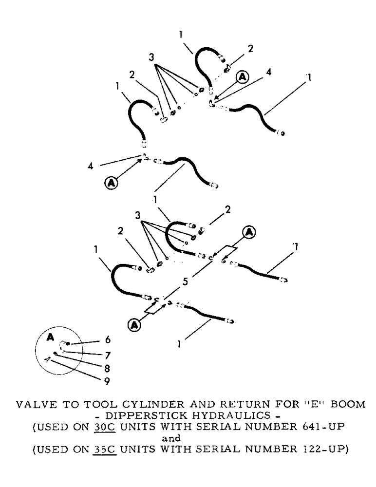 Схема запчастей Case 30YC - (G10A) - VALVE TO TOOL CYLINDER AND RETURN FOR "E" BOOM, DIPPERSTICK HYDRAULICS, (USED ON 30C UNITS WITH (07) - HYDRAULIC SYSTEM