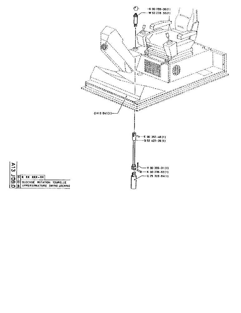 Схема запчастей Case 90BCL - (068) - UPPERSTRUCTURE SWING LOCKING (05) - UPPERSTRUCTURE CHASSIS