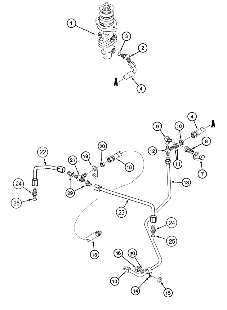 Схема запчастей Case 821C - (07-14) - HYDRAULICS BRAKE, MAIN (07) - BRAKES