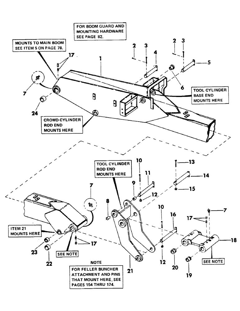 Схема запчастей Case 40BLC - (080) - TOOL BOOM, LINKS AND PINS (09) - BOOMS