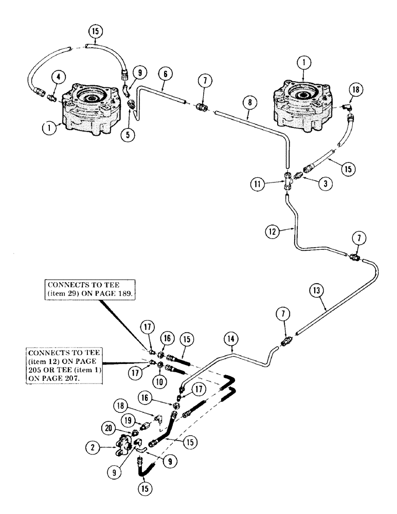 Схема запчастей Case 120 - (159) - SWING BRAKE HYDRAULICS (35) - HYDRAULIC SYSTEMS