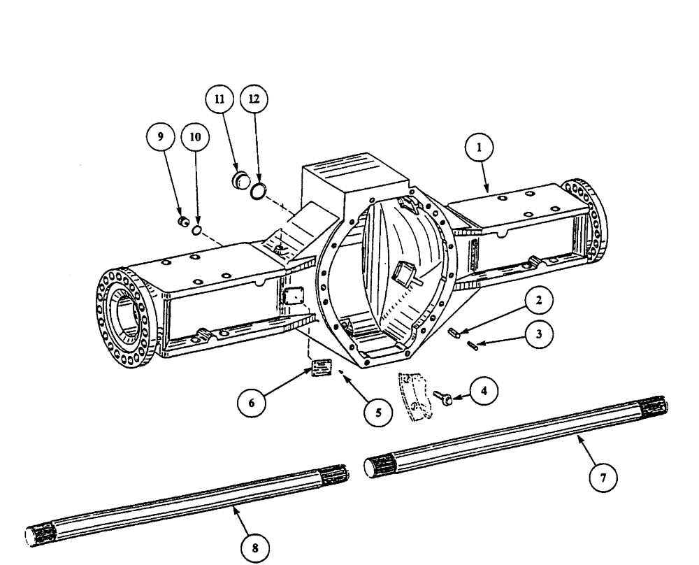 Схема запчастей Case 325 - (2.377A[02]) - REAR AXLE - HOUSING (11) - AXLES/WHEELS