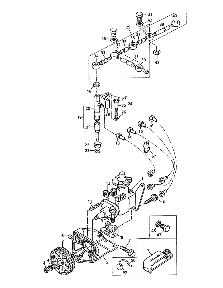 Схема запчастей Case 221B - (3-04) - FUEL SYSTEM, 121B (DAH1215912-) / 221B (DAH2215913-) (03) - FUEL SYSTEM