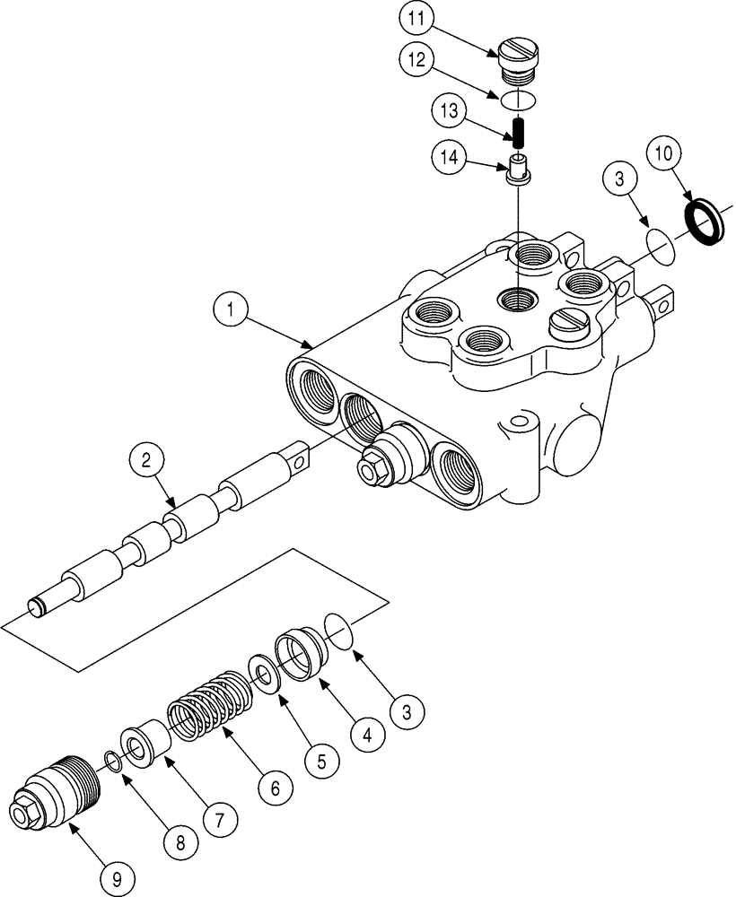 Схема запчастей Case 6010 - (08-26) - VALVE ASSY - POWER WRENCH CONTROL (35) - HYDRAULIC SYSTEMS