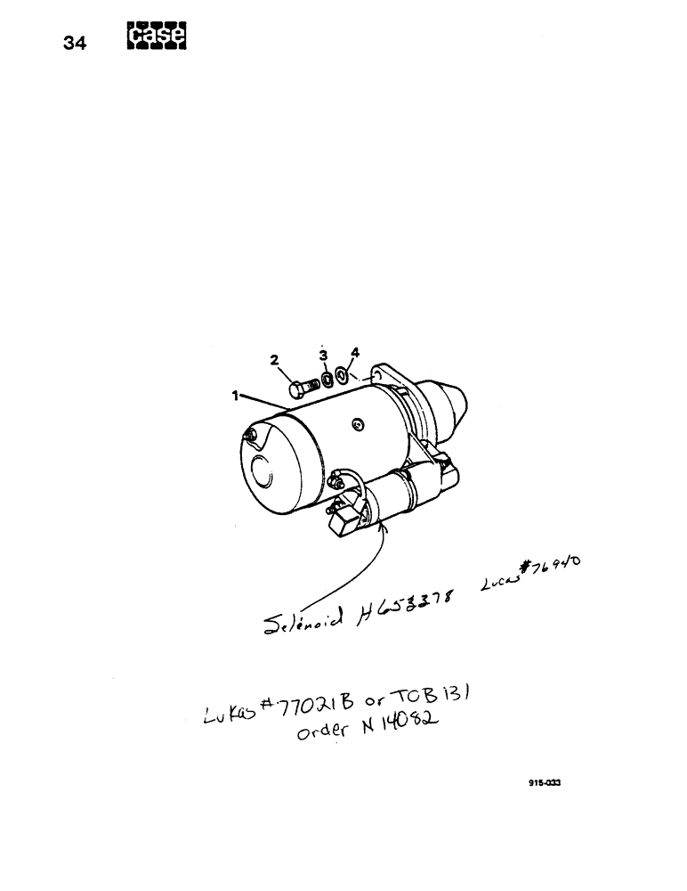 Схема запчастей Case LEYLAND - (34) - STARTER 