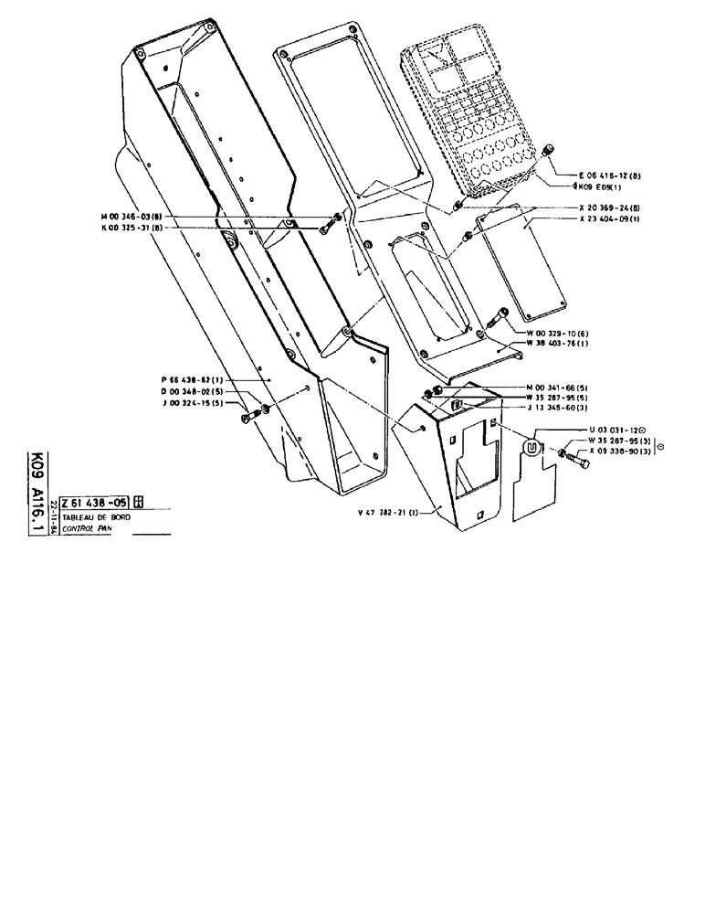 Схема запчастей Case 90BCL - (341) - CONTROL PANEL (06) - ELECTRICAL SYSTEMS