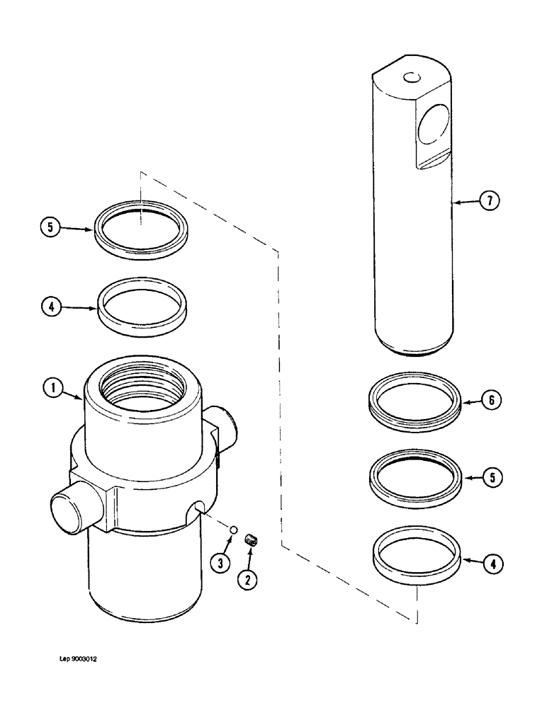 Схема запчастей Case 1088 - (7-22) - LEVELER CYLINDER, P.I.N. FROM 106901 AND AFTER (07) - BRAKES