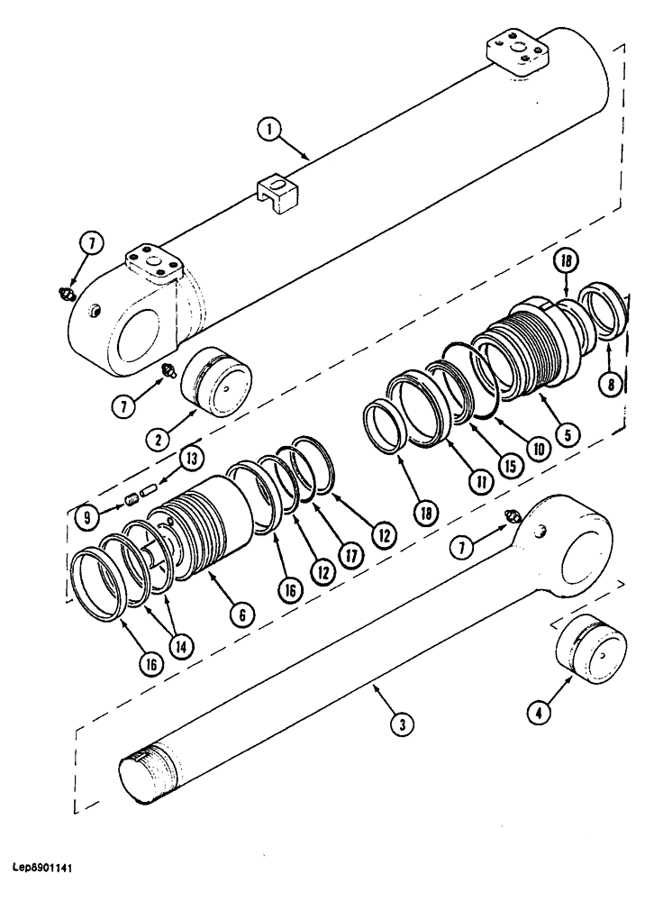 Схема запчастей Case 688 - (8-180) - ARM CYLINDER (08) - HYDRAULICS