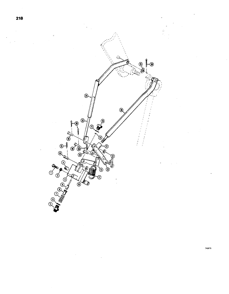 Схема запчастей Case 850 - (218) - ANTI-ROLLBACK (05) - UPPERSTRUCTURE CHASSIS
