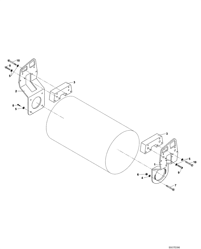 Схема запчастей Case DV202 - (12-71/2[02]) - ROLLER MOUNTING (GROUP 71/2) (09) - CHASSIS/ATTACHMENTS