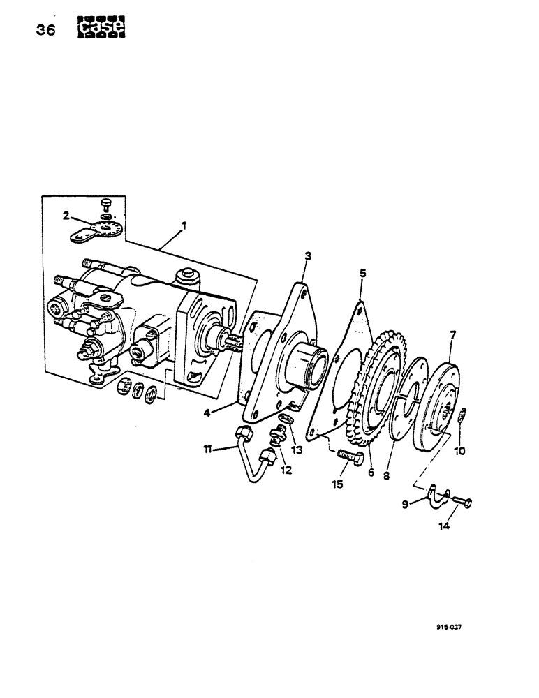 Схема запчастей Case LEYLAND - (36) - PUMP, FUEL INJECTION 