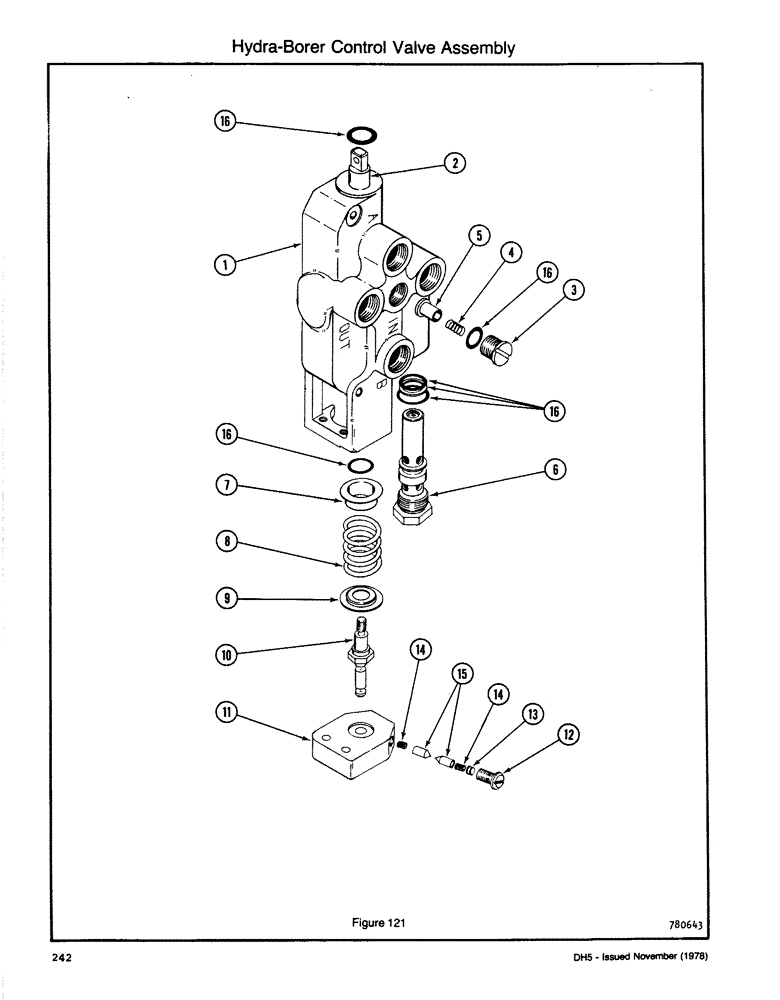 Схема запчастей Case DH5 - (242) - HYDRA-BORER CONTROL VALVE ASSEMBLY (35) - HYDRAULIC SYSTEMS