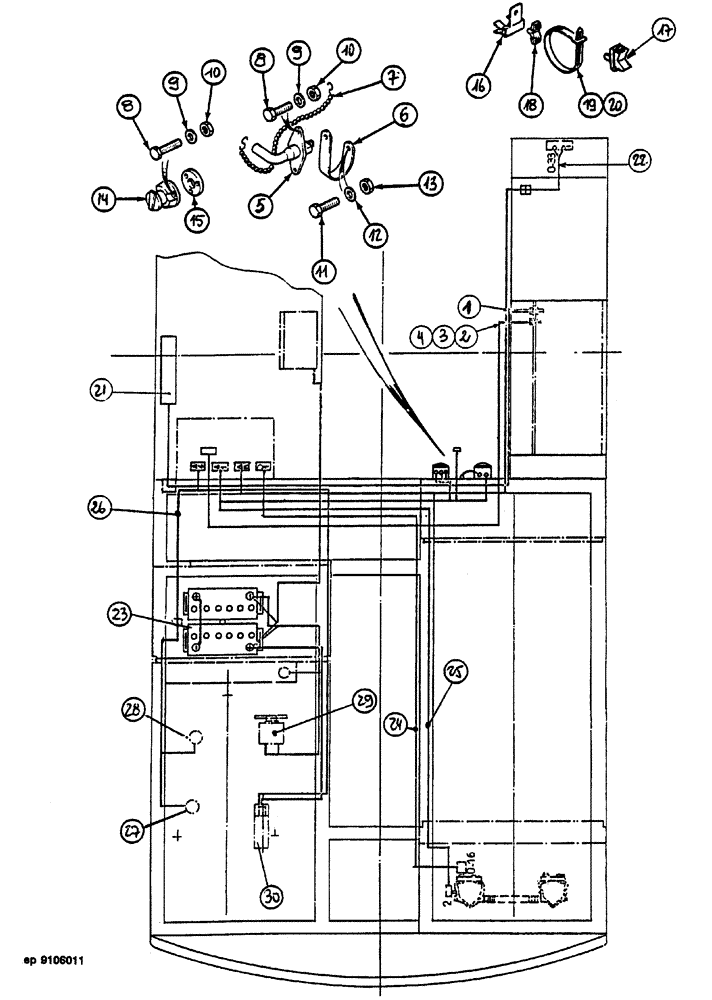 Схема запчастей Case 1088 - (072) - ELECTRICAL CIRCUIT (55) - ELECTRICAL SYSTEMS