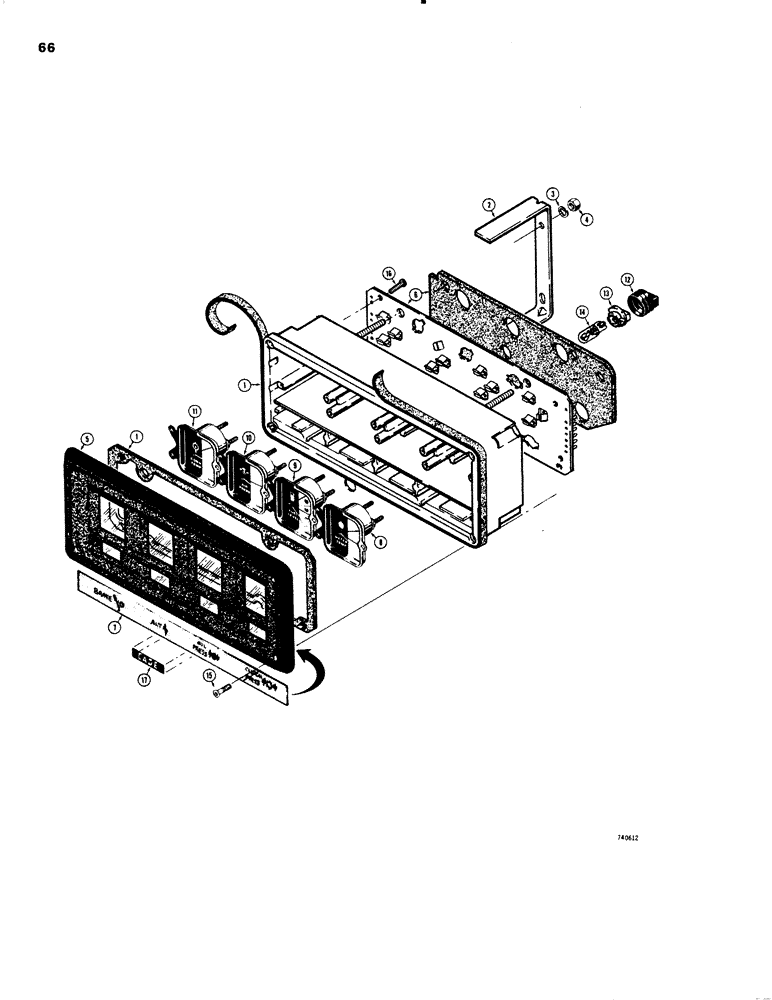 Схема запчастей Case W20 - (066) - ELECTRICAL SYSTEM, INSTRUMENT PANELS (04) - ELECTRICAL SYSTEMS