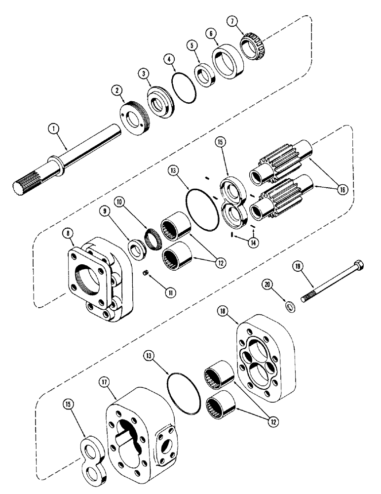 Схема запчастей Case W12 - (182) - HYDRAULIC PUMP (08) - HYDRAULICS