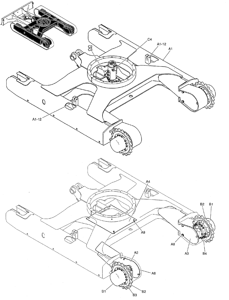 Схема запчастей Case CX27B PV13 - (02-001) - LOW GROUP (04) - UNDERCARRIAGE