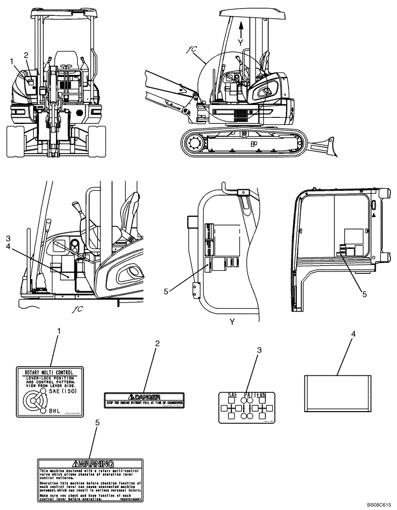 Схема запчастей Case CX27B PV13 - (06-018[00]) - NAME PLATE INSTALLATION (JOHN DEERE) (PW22T00172F1) NAME-PLATE