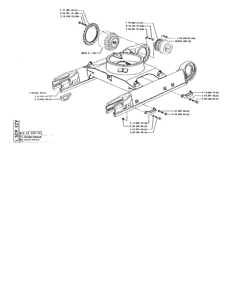 Схема запчастей Case 90BCL - (078) - UNDERCARRIAGE (04) - UNDERCARRIAGE
