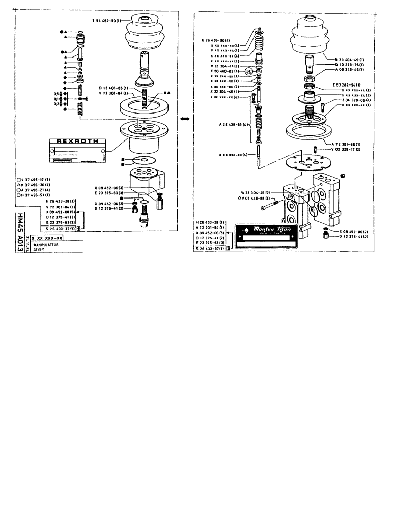 Схема запчастей Case 90BCL - (278) - LEVER (07) - HYDRAULIC SYSTEM