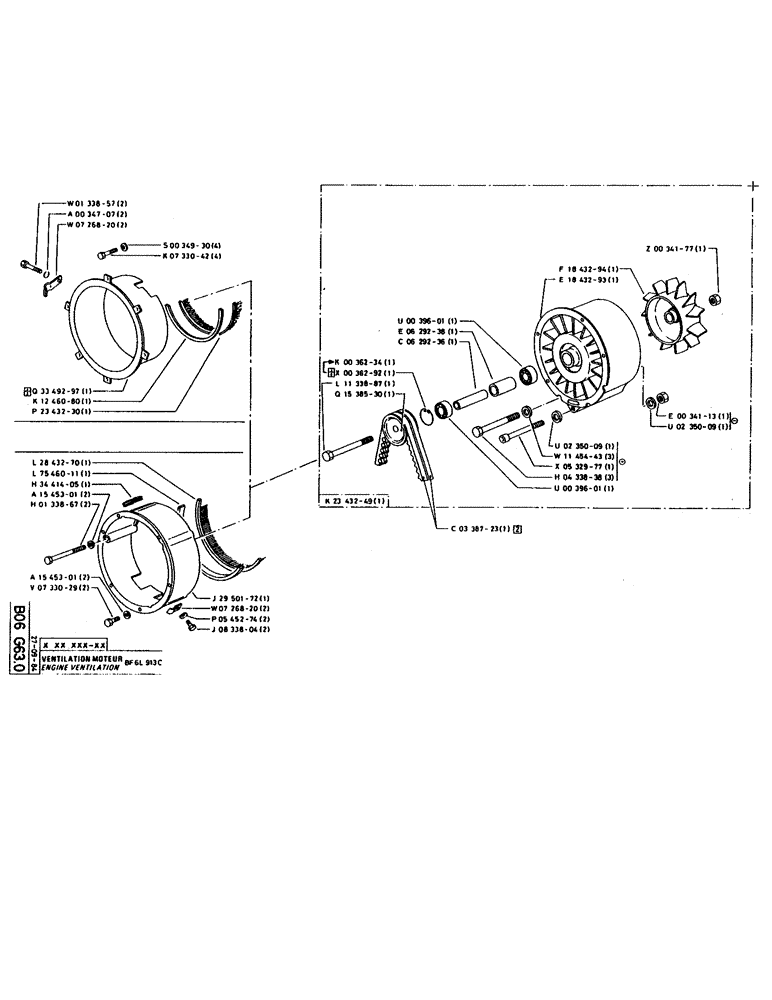 Схема запчастей Case 160CK - (073) - ENGINE VENTILATION (01) - ENGINE
