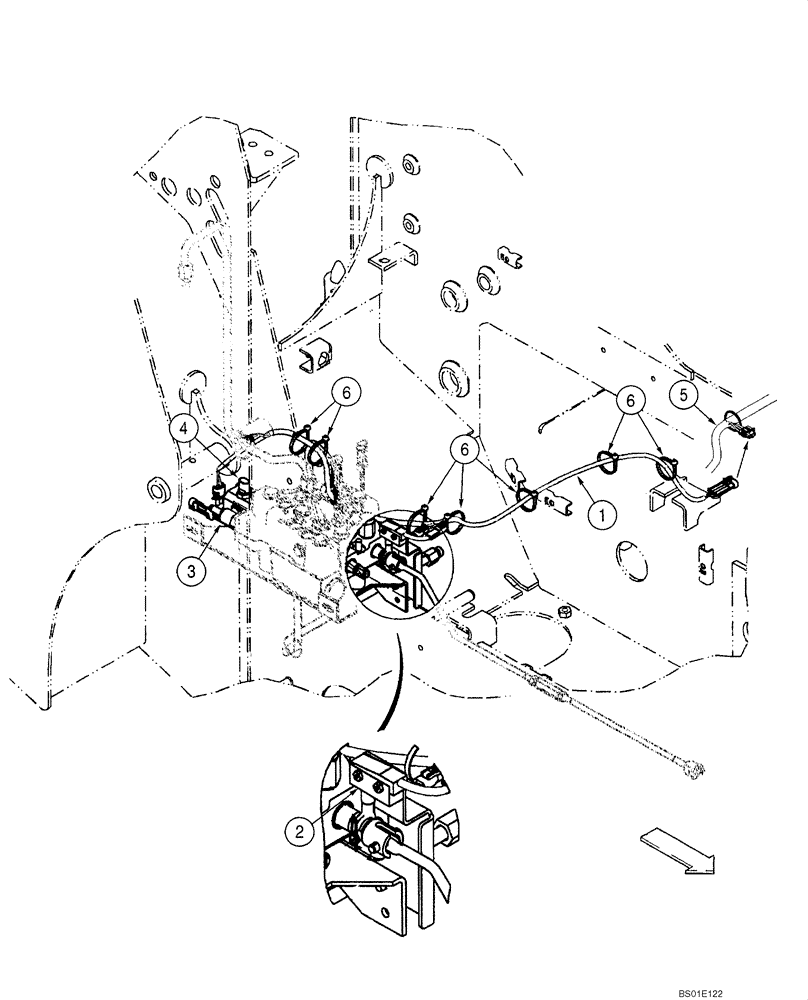 Схема запчастей Case 40XT - (04-18) - HARNESS - SELF LEVEL (04) - ELECTRICAL SYSTEMS