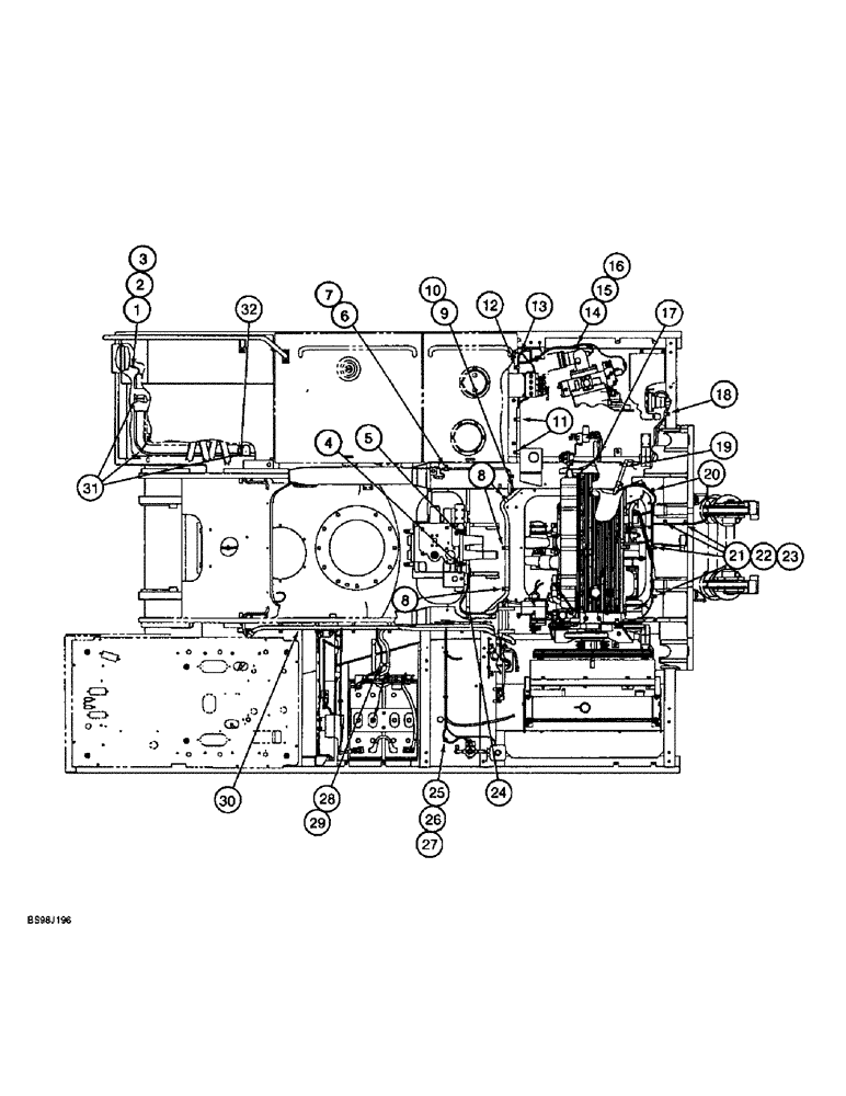 Схема запчастей Case 9060B - (4-10) - ELECTRICAL PARTS OUTSIDE CAB, PRESSURE SWITCHES, RETAINING CLAMPS AND HARDWARE, PIN EAC0601027 & AFT (04) - ELECTRICAL SYSTEMS