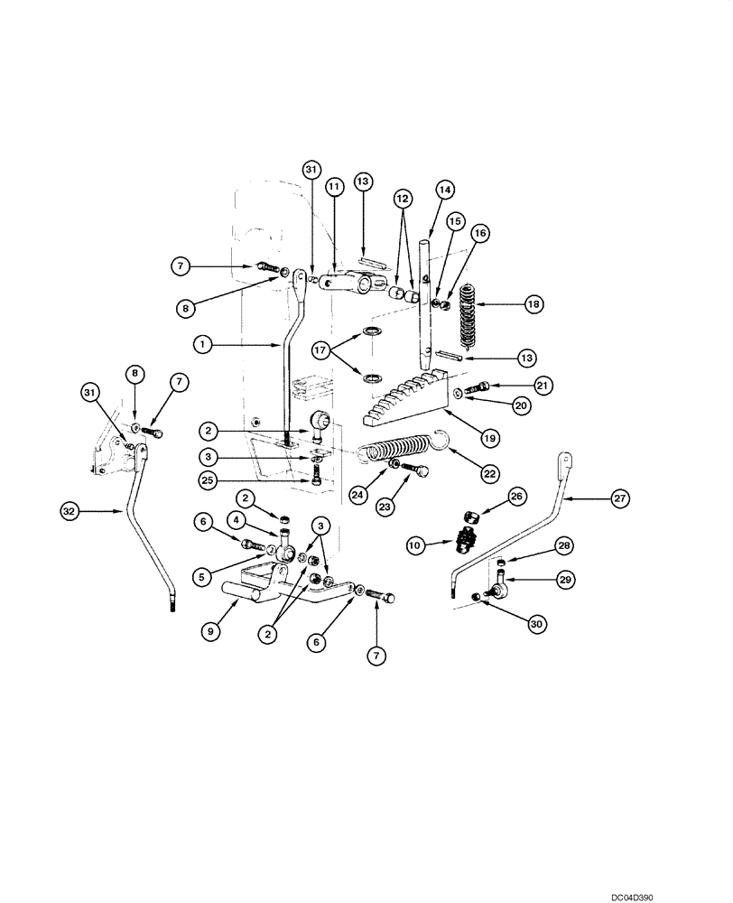 Схема запчастей Case 865 - (09.07[00]) - OPERATORS CONSOLE LEVERS (09) - CHASSIS