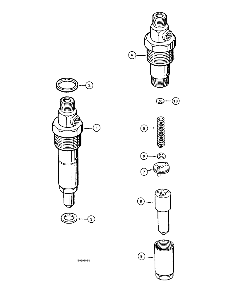Схема запчастей Case 550E - (3-14) - FUEL INJECTION NOZZLE, 4-390 ENGINE, 4T-390 ENGINE (03) - FUEL SYSTEM