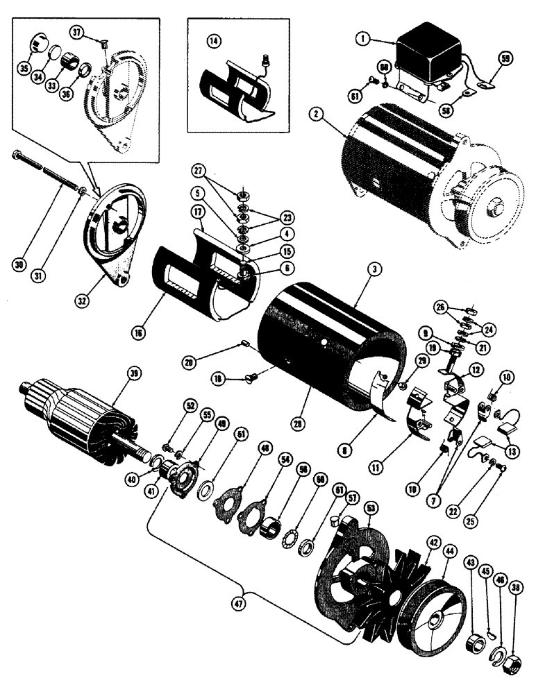 Схема запчастей Case 800 - (082) - (R12314) GENERATOR ASSY. (06) - ELECTRICAL SYSTEMS