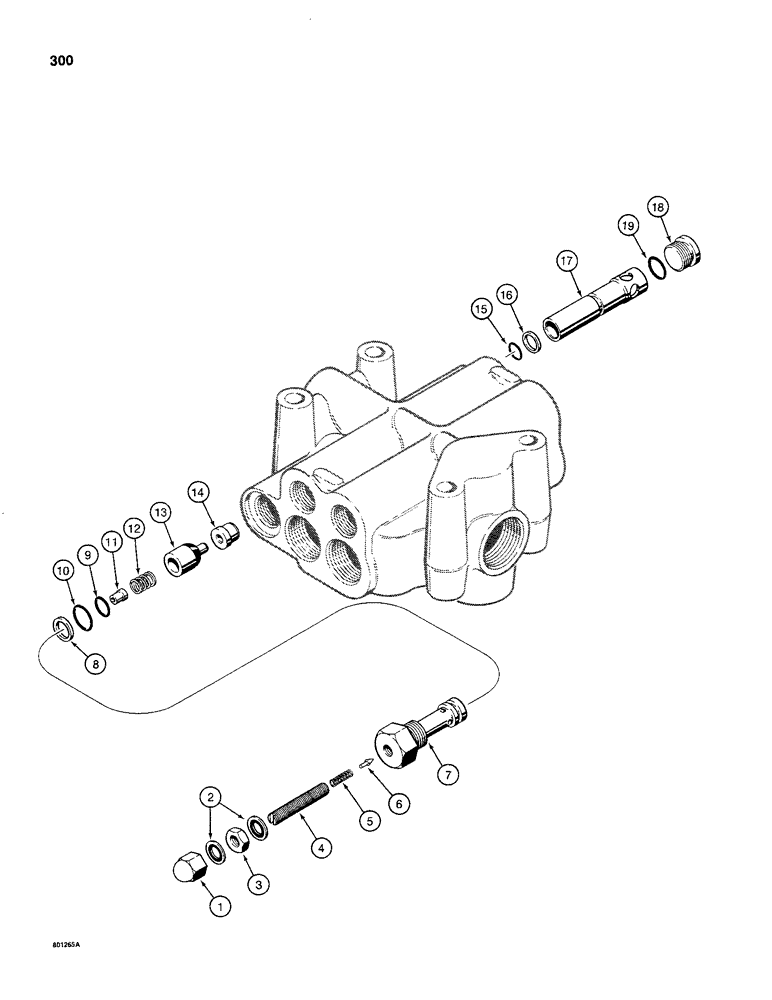 Схема запчастей Case 480C - (300) - PARKER LOADER CONTROL VALVE, MAIN RELIEF VALVE (35) - HYDRAULIC SYSTEMS