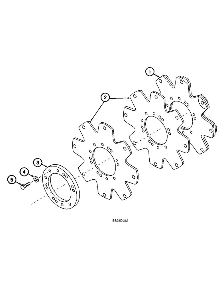 Схема запчастей Case 590SL - (6-150) - CLARK POWERSHIFT TRANSMISSION ASSEMBLY, DRIVE PLATE (06) - POWER TRAIN