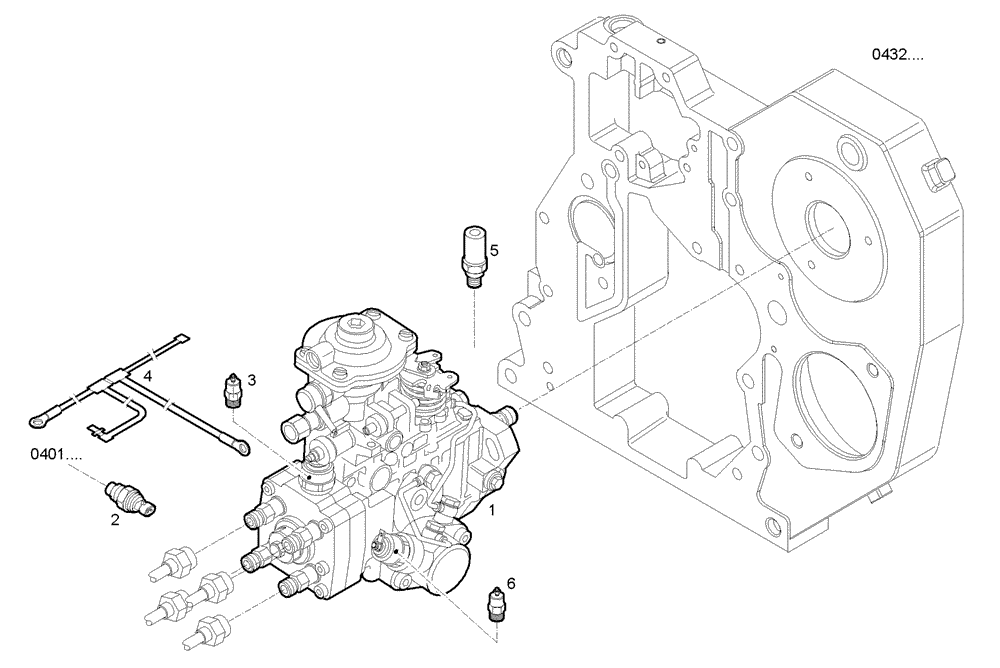 Схема запчастей Case F4GE9454K J604 - (1400.440) - INJECTION PUMP ASSY 