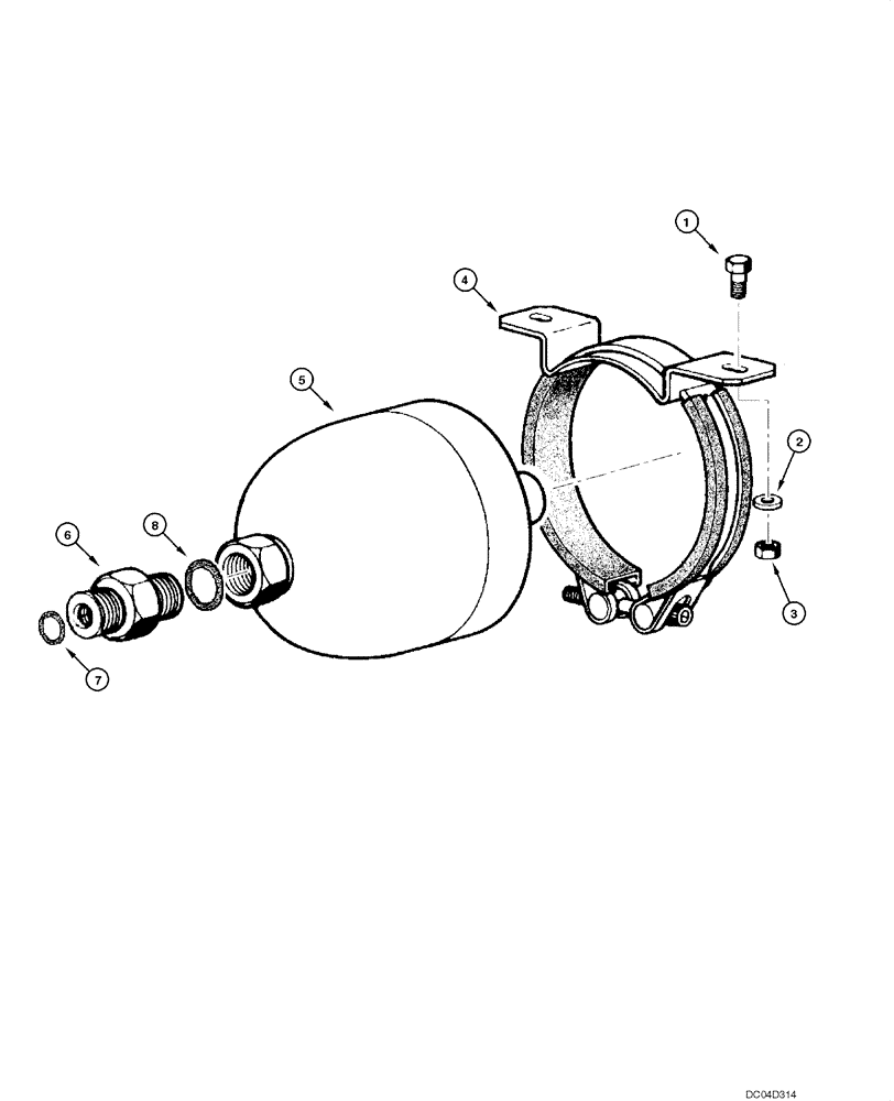 Схема запчастей Case 865 - (07.09[00]) - EMERGENCY BRAKE - ACCUMULATOR (07) - BRAKES