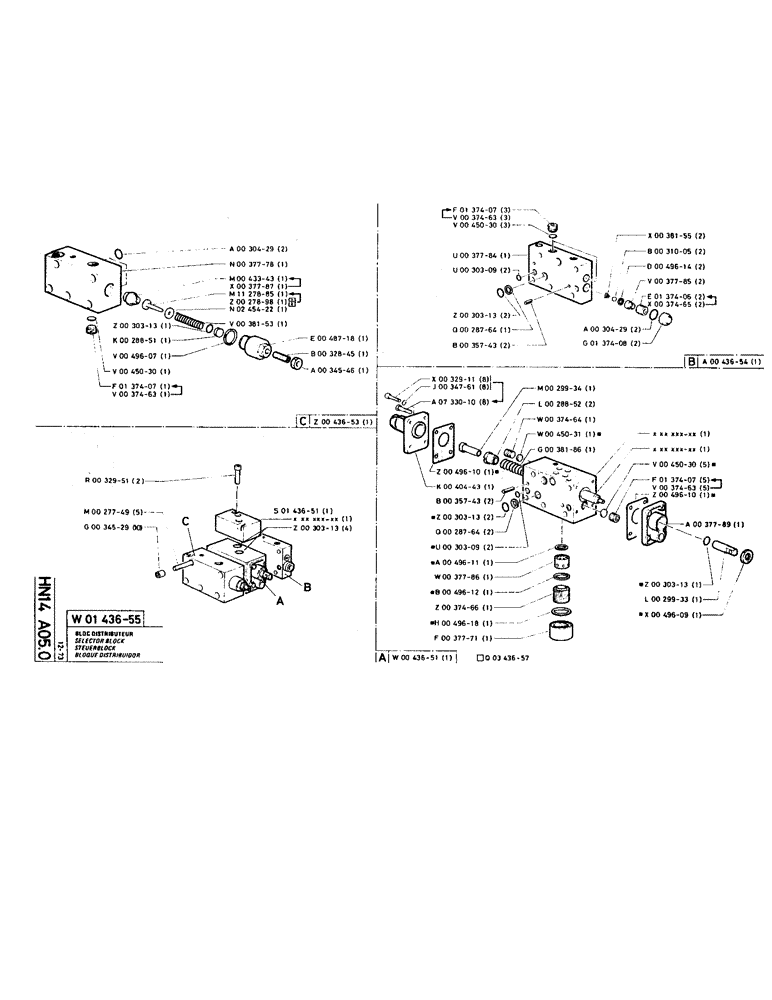Схема запчастей Case TC45 - (067) - SELECTOR BLOCK 