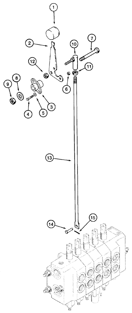 Схема запчастей Case 460 - (9-34) - ATTACHMENT LIFT CONTROLS (09) - CHASSIS/ATTACHMENTS
