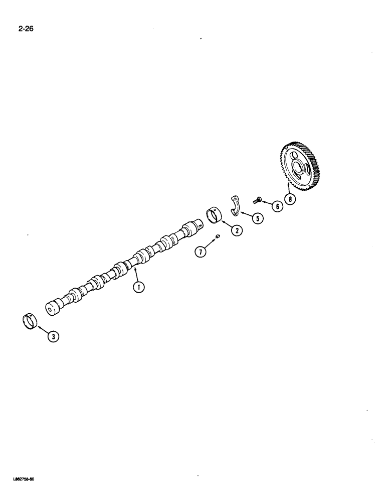 Схема запчастей Case W14B - (2-26) - CAMSHAFT, 6-590 ENGINE, 6T-590 ENGINE (02) - ENGINE