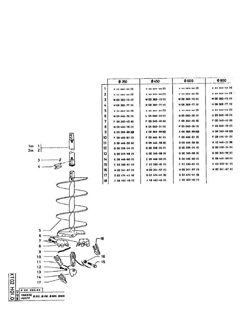 Схема запчастей Case 160CK - (344) - AUGER (18) - ATTACHMENT ACCESSORIES