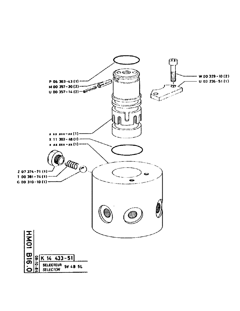 Схема запчастей Case 160CK - (188) - SELECTOR (07) - HYDRAULIC SYSTEM