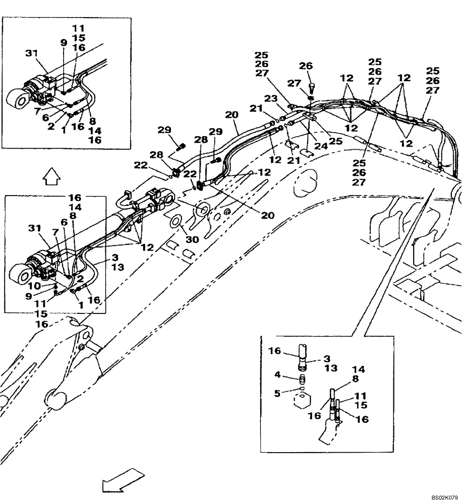 Схема запчастей Case CX330 - (08-15) - HYDRAULICS - ARM CYLINDER, MODELS WITH LOAD HOLD (08) - HYDRAULICS
