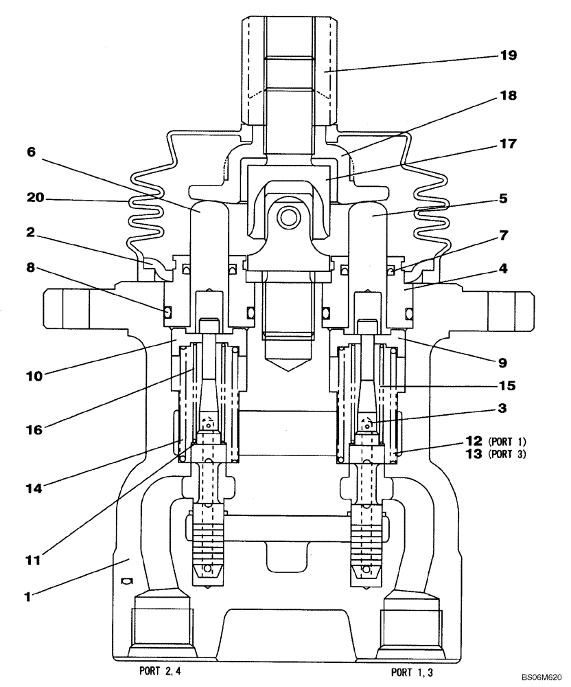 Схема запчастей Case CX160B - (08-82) - VALVE, REMOTE CONTROL (08) - HYDRAULICS