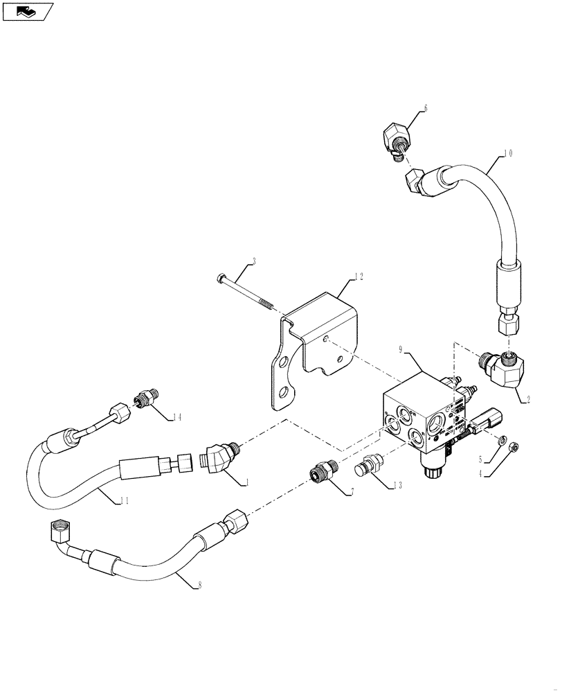Схема запчастей Case 590SN - (35.726.28[01]) - HYDRAULICS - HEAVY LIFT (MECHANICAL CONTROL) (580SN, 580SN WT, 590SN) (35) - HYDRAULIC SYSTEMS