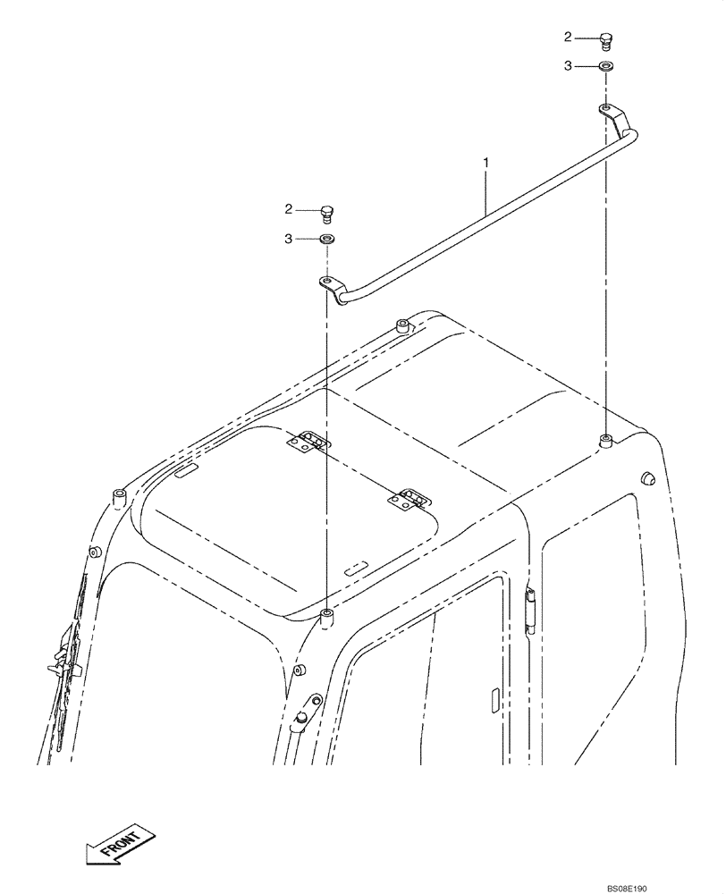 Схема запчастей Case CX700B - (09-29) - HANDRAIL (09) - CHASSIS